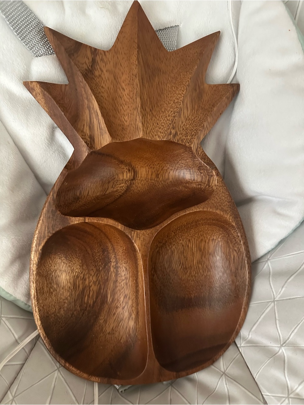 Wooden Pineapple Serving Tray - Brown